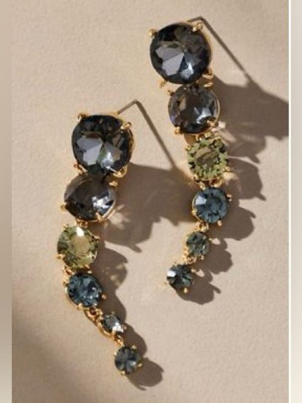 Multicolor Crystal Drop Earrings NWT